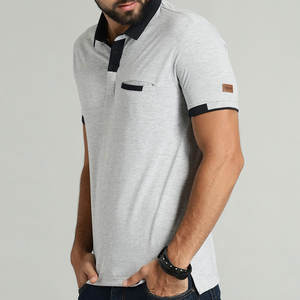 Camiseta de Hombre para Negocios, Estilo Moderno, Color Sólido, Vintage, Secado Rápido, Verano, Manga Corta, Personalizable - Product Image 2