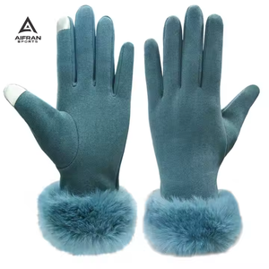 Guantes de Invierno de Terciopelo para Mujer AIFRAN, Guantes Térmicos con Forro Polar, Resistentes al Viento, con Pantalla Táctil, Logotipo Personalizado, Venta al Por Mayor - Product Image 4