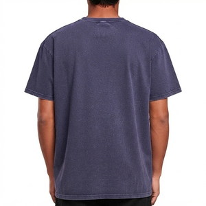 เสื้อยืดคอกลมแขนสั้นทรงโอเวอร์ไซส์ผ้าฝ้ายเจอร์ซีย์สีพื้นสำหรับผู้ชาย สไตล์ลำลอง รุ่น 2026 - Product Image 6