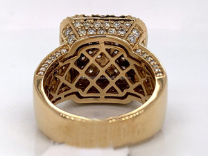 Unique Men's <b>Iced</b> Out Square Hip Hop 935 Sterling Silver Cluster <b>Ring</b> Custom Wedding, Engagement or Anniversary Gift - Product Image 4