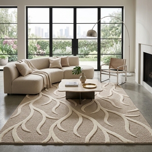 Alfombra de Lana Texturizada 3D de Lujo, Hecha a Mano, con Corte en Bucle, Diseño Personalizado, Precio de Fábrica al por Mayor - Product Image 6