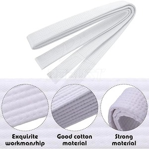 Ceintures d'arts martiaux, karaté, BJJ, extensibles, respirantes, légères, vente en gros, service OEM, logo personnalisé, matériau polyester/coton - Product Image 6