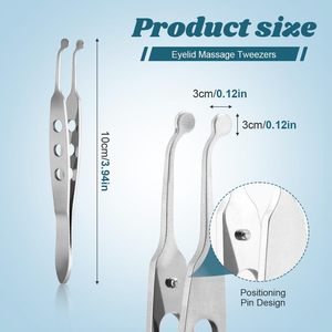 Pinzas ergonómicas de acero inoxidable para masaje de glándulas de Meibomio, alivio del ojo seco y tratamiento de la estrías ocular, uso clínico diario - Product Image 6