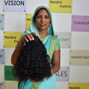 ผมต่อจากเวียดนามผมหยิกเป็นมัดสองชั้นแบบไม่ผ่านกระบวนการผมสำหรับต่อใน100% ผมตรง - Product Image 2