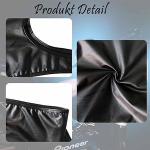 เสื้อกั๊กหนัง PU บุขนหนานุ่มสไตล์ลำลองสำหรับผู้ชาย ติดกระดุมแบบปกปิด เสื้อกล้ามผู้ชายแบบ Wet Look ผ้าลาเท็กซ์ แขนกุด - Product Image 5