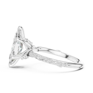 <b>Vintage</b> Infinity Vine 2.5ct Marquise Cut Lab Grown Diamond Side Stone Engagement <b>Ring</b> 10K 14K 18K <b>Gold</b> IGI Certified - Product Image 4