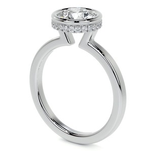 Round Cut Moissanite <b>Ring</b> 925 Sterling <b>Silver</b> White Gold Plated Classic <b>Solitaire</b> Engagement Wedding Promise Bridal <b>Ring</b> - Product Image 4