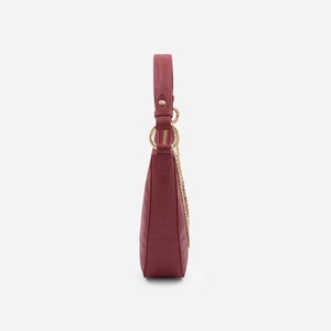 Sac à bandoulière demi-lune en cuir bio pour femme, durable, avec fermeture éclair et chaîne, écologique, taille personnalisable, prêt pour Noël, usage quotidien - Product Image 3