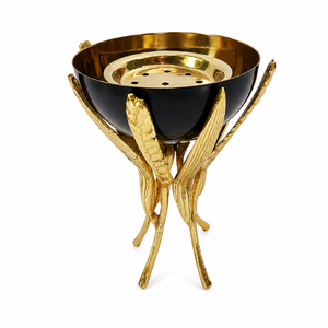 Attractive Arabic Gold Metal Bakhoor Burner Hammered Mabkhara Oud <b>Incense</b> <b>Holder</b> for Ramadan Home Decor Wholesale Price - Product Image 5