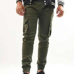 New Arrival Elastic Waist Multi Pockets Pant Design Custom Plain Plus Size <b>Lightweight</b> Comfortable <b>Men's</b> <b>Cargo</b> <b>Trousers</b> - Product Image 1