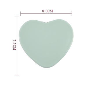 Miroir de bureau compact en forme de cœur avec double sac de rangement portable pour des retouches exquises et une commodité idéale en voyage - Product Image 4