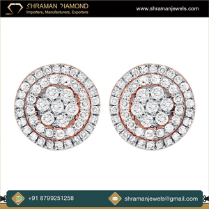 925 <b>Silver</b> Rhodium Plated Custom Wholesale Multi Size Cluster Halo Moissanite Cute Luxury Stud <b>Earring</b> Flower Charm Anniversary - Product Image 2