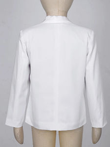 Blazer de Costume en Laine Grande Taille pour Adolescents Garçons, avec Logo Personnalisé, Manches Longues, Revers, Veste Formelle pour Bal de Promo, Mariage et Fêtes - Product Image 4