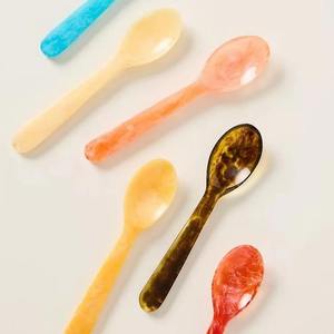 Custom Color Choice Handmade Resin Serving Spoon and Fork for Kitchen Dining <b>Table</b> Wedding Party Hotel Use Kitchen Salad Server - Product Image 2