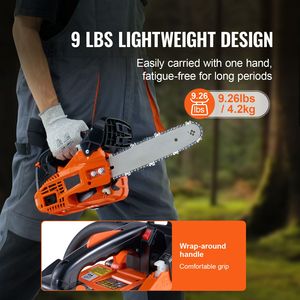 25.4CC 12\" 1.2HP Gas Chainsaw Handheld Cordless Petrol Chainsaws for <b>Tree</b> Wood <b>Branch</b> Cutting Gasoline Powered 1.2HP Chain Saw - Product Image 2