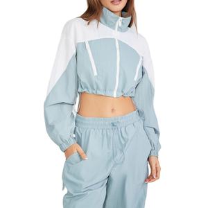 Conjunto de dos piezas para mujer 2026: Chaqueta cortavientos con media cremallera y pantalón, ideal para gimnasio y jogging. - Product Image 5