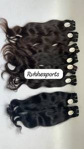 Extensiones de Cabello Humano Virgen Indio RVHHE Sedoso y Liso con Ondas Suaves para Máquina de Encaje de Doble Trama - Product Image 3