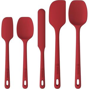 Set di 5 Spatole in Silicone di Grado Alimentare con Manico Ergonomico Resistente al Calore fino a 315°C, Set di Utensili da Cucina Premium - Product Image 1