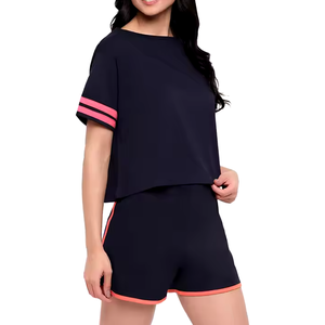 Conjuntos de 2 Piezas para Mujer, Camisetas y Pantalones Cortos Casuales, Traje Deportivo, Ropa para Mujer, Conjuntos de Pantalones Cortos - Product Image 4