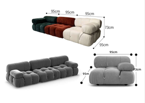 Canapé modulaire moderne en forme de L, style <span class=keywords><strong>Bellini</strong></span>, compressé, en mousse, livré en boîte, pour salon de luxe ou hôtel - Product Image 6