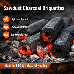 65-80% Fixed Carbon 100% Wood Sawdust Black Charcoal Briquettes | Long Burn Time Low Smoke Odorless Hexagonal Shape | 7000 - Product Image 2