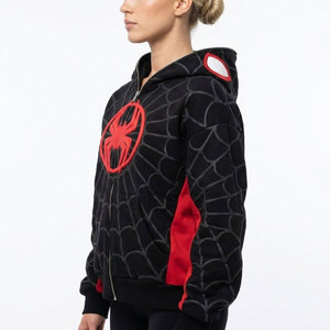 Sudadera con capucha con cremallera de Miles Morales Spider-Man, diseño Spider-Verse, forro polar ecológico de 350 g, chaqueta de superhéroe estilo streetwear, regalo para fanáticos de los videojuegos - Product Image 5