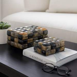 Modern Natural Buffalo Horn Jewelry Organizer with Natural Finish Closure Premium <b>Material</b> Jewelry <b>Box</b> for Women's Accessories - Product Image 6