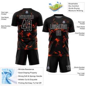 Tenues de football de qualité supérieure à faible MOQ, impression par sublimation, dernières conceptions, vêtements de sport d'entraînement, uniformes de football - Product Image 3