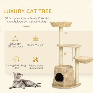 47 \ "naturale Sisal tiragraffi palla appesa gattino centro attività gatto rampicante giocattolo lanugine letto gatto albero Scratcher - Product Image 4