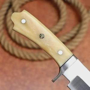 Couteau de chasse, de camping et de survie à lame fixe de qualité industrielle, personnalisé par Pasha Enterprises, en acier inoxydable avec manche en os, garantie de 3 ans - Product Image 6