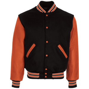 Veste universitaire unisexe Couleur personnalisée Broderie sur le devant Cuir de haute qualité Laine Écologique Respirant Style de rue - Product Image 1