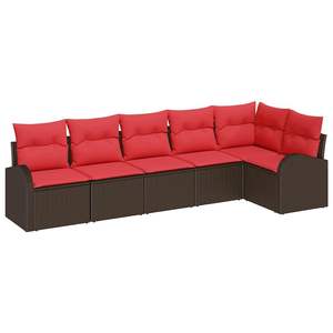 Ensemble de canapés de jardin en polyrotin marron - Product Image 2