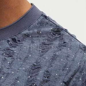 T-shirt décontracté effet vieilli, doux et résistant, avec coutures durables pour une tenue longue durée - Product Image 4