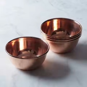 Bol de service traditionnel en cuivre, vaisselle décorative en métal pour la cuisine indienne, restaurant, hôtel, cérémonie, mariage - Product Image 4