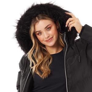 Abrigo Acolchado Largo Negro de Lujo para Mujer, Tallas Grandes, Transpirable, con Capucha de Lana, Parka de Invierno con Cremallera, Estilo Urbano, 95% Plumón, OEM/ODM - Product Image 6