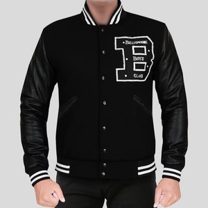 Chaqueta Varsity Unisex de Lana, Cortavientos, Abrigo de Invierno, Color Sólido, Cierre de Botones, Corte Regular, Ecológica y Transpirable - Product Image 4