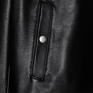 Custom Men's <b>Retro</b> Winter Biker <b>Jacket</b> Vintage Wash Genuine Calf Skin <b>Leather</b> Oversized Slim Fit Lapel Collar Autumn Season - Product Image 4