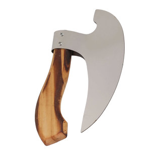 Cortador de Pizza Damasco, Cuchillo para Pizza con Hoja Curva de Acero Forjado a Mano, con Cómodo Mango de Madera - Product Image 1