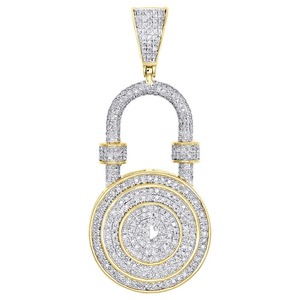Pendentif vintage en moissanite, diamant jaune massif, bijoux hip-hop pour mariages, fêtes et cadeaux, à prix de gros - Product Image 1