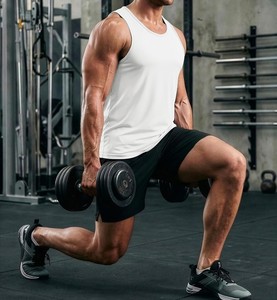 Camiseta sin mangas para gimnasio para hombre, camiseta deportiva transpirable de algodón, chaleco de fitness ligero, ropa de entrenamiento para correr, ropa informal de verano - Product Image 3