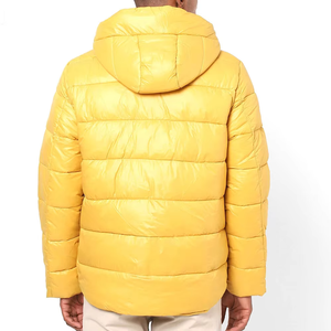 Custom Made Hooded Canvas Puffer Jacket for Men Women OEMODM <b>Quilted</b> <b>Winter</b> Coat with Front Logo Outdoor Warm Wear - Product Image 4