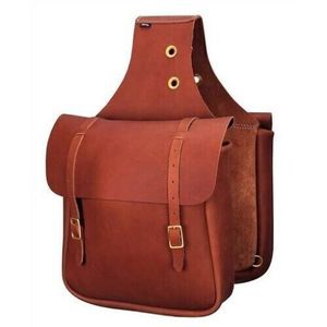 Sacoche en cuir pour selle de cheval western et moto, 100% cuir de buffle, artisanal, sculpté à la main, personnalisable, acier et laiton - Product Image 3