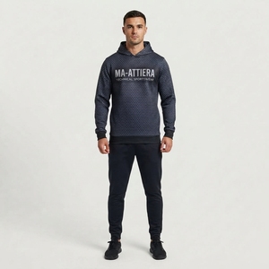 <b>Mens</b> <b>Black</b> Pullover Hoodie With Honeycomb Pattern Graphic Print Custom Streetwear <b>Sweatshirt</b> - Product Image 1