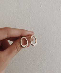 Tiny Chunky Drop <b>Earring</b> 10k 14k 18k Real Solid Gold Push Back Dainty Minimalist Modern Luxury <b>Fine</b> Studs For Women Manufacturer - Product Image 3