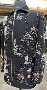 Camisa Clásica con Estampado Botánico de Medianoche, Cuello sin Arrugas, para Bodas y Fiestas, Sherwani para Hombre, Ropa Premium de Terciopelo TR Lachka - Product Image 2
