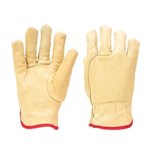 Cow Grain Leather <b>Driver</b> <b>Gloves</b> Soft & Comfortable with Durable Lining Abrasion Resistant Heavy Duty Safety <b>Gloves</b> for Gardening - Product Image 1