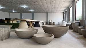 Lot de 3 jardinières Pots de fleurs GRC personnalisés pour décoration Jardinières en béton pour décoration de jardin Fleurs - Product Image 2