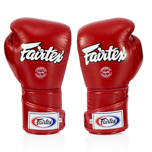 Guantes de Boxeo Fairtex Originales de Fábrica OEM, Rojos y Blancos, de Cuero, Cómodos, Ligeros, con Agarre Firme - Product Image 4