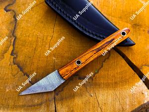 มีดพกพา EDC งานแฮนด์เมด ใบมีดคมกริบ ดามัสกัส ใบมีดคงที่ พรีเมียม ขนาด 2 นิ้ว มีดคัตเตอร์แบบถูกกฎหมาย มีดทรงดินสอ พร้อมปลอก OEM - Product Image 6