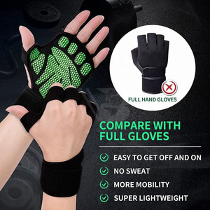 Gants de musculation à prix avantageux pour hommes, gants de fitness en néoprène à demi-doigts avec protection de la paume et logo personnalisé - Product Image 3